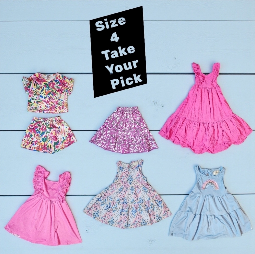 Colorful Girls' Dresses - Size 4 - Picture 1 of 7